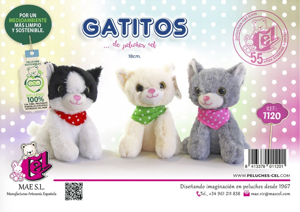 Osito de peluche 18 cm - Peluches clásicos para niños