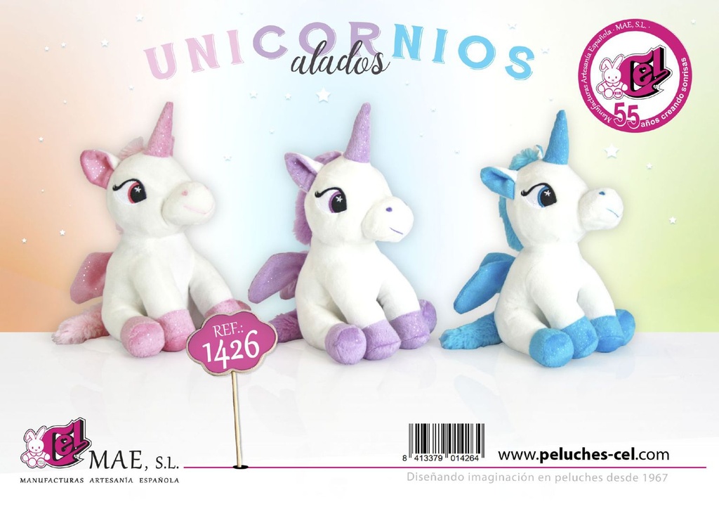 Peluche unicornio 20 cm - Juguetes de peluche