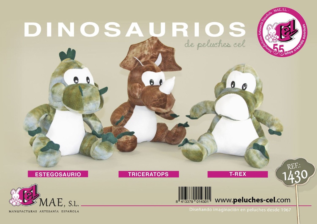 Juguete DINO 30 cm (3 modelos) - Peluches