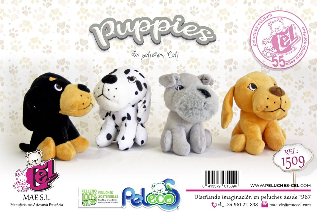 Peluche de perrito 14cm surtido - Juguete para niños