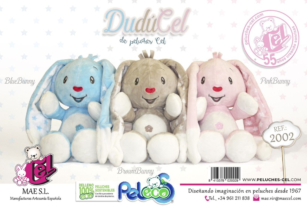 Peluche conejito Duducel 30 cm - Juguetes para niños