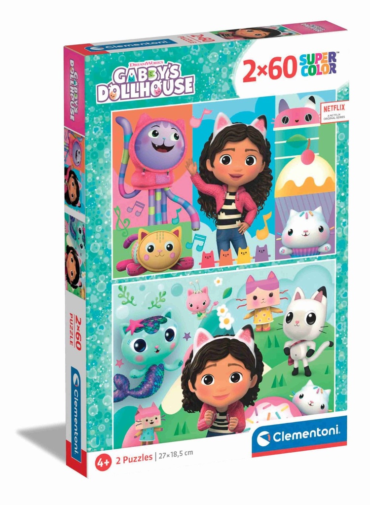 Puzzle de 2X60 Gabby's Dollhouse - Juguetes educativos