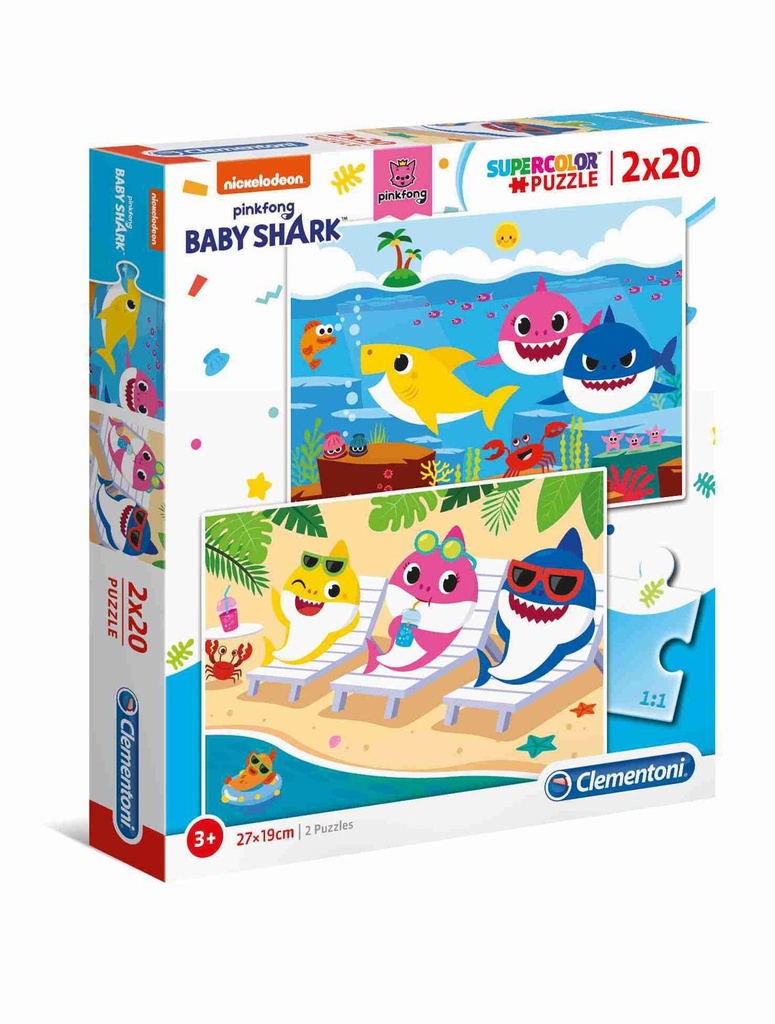 Puzzle de 2X20 Baby Shark - Juguetes educativos