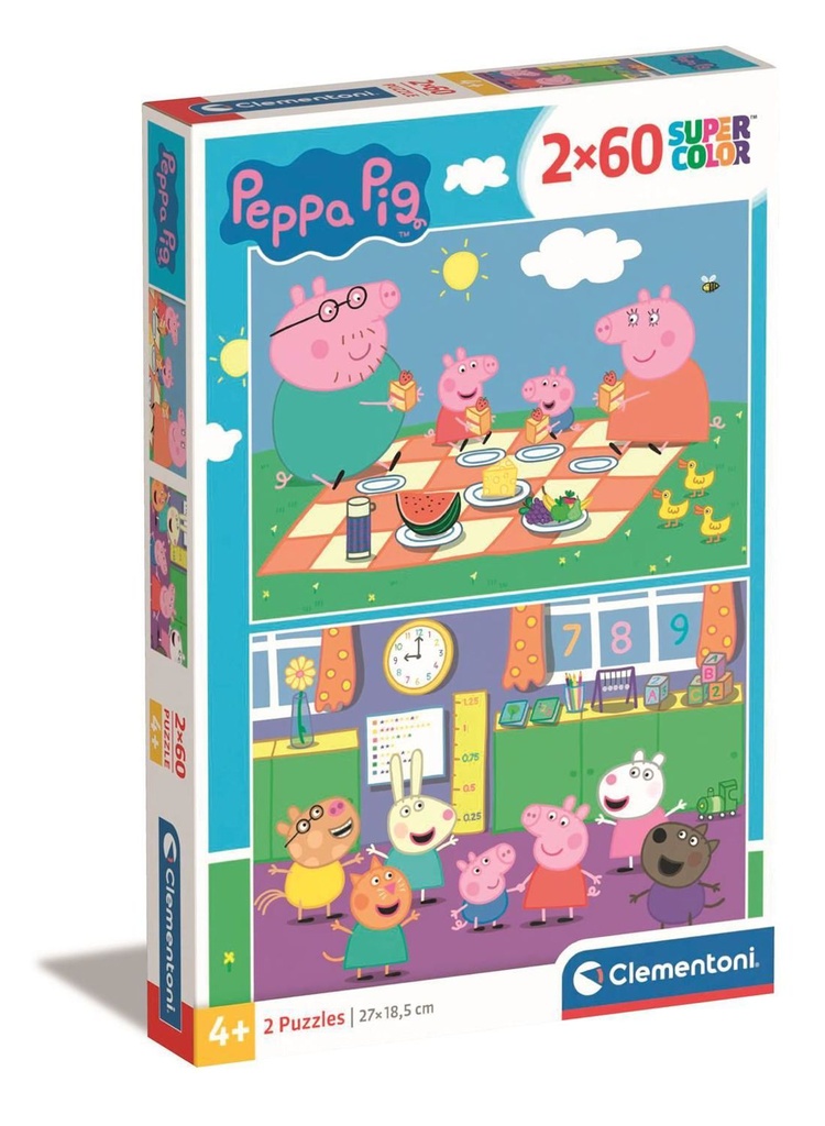 Puzzle de 2X60 Peppa Pig - Juguetes educativos