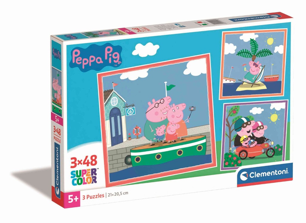 Puzzle de 3X48 Square Peppa Pig - Juguetes educativos