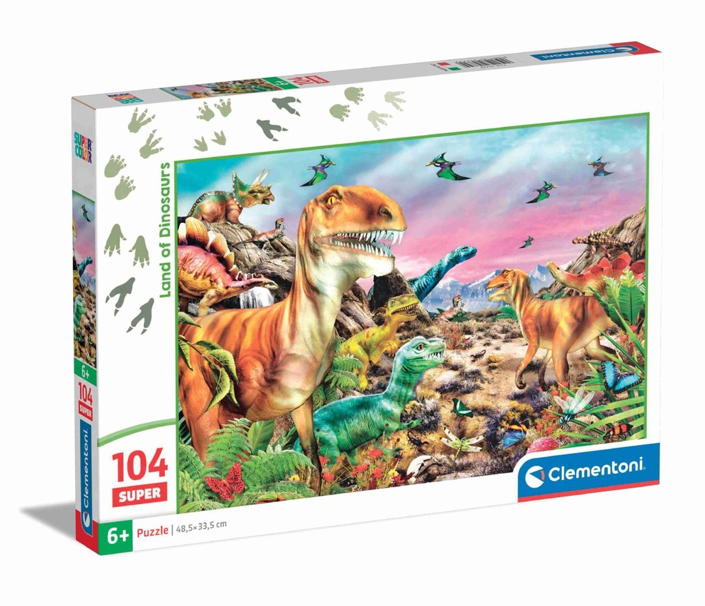 Puzzle 104 Super Noli Tierra de Dinosaurios - Juguetes de rompecabezas