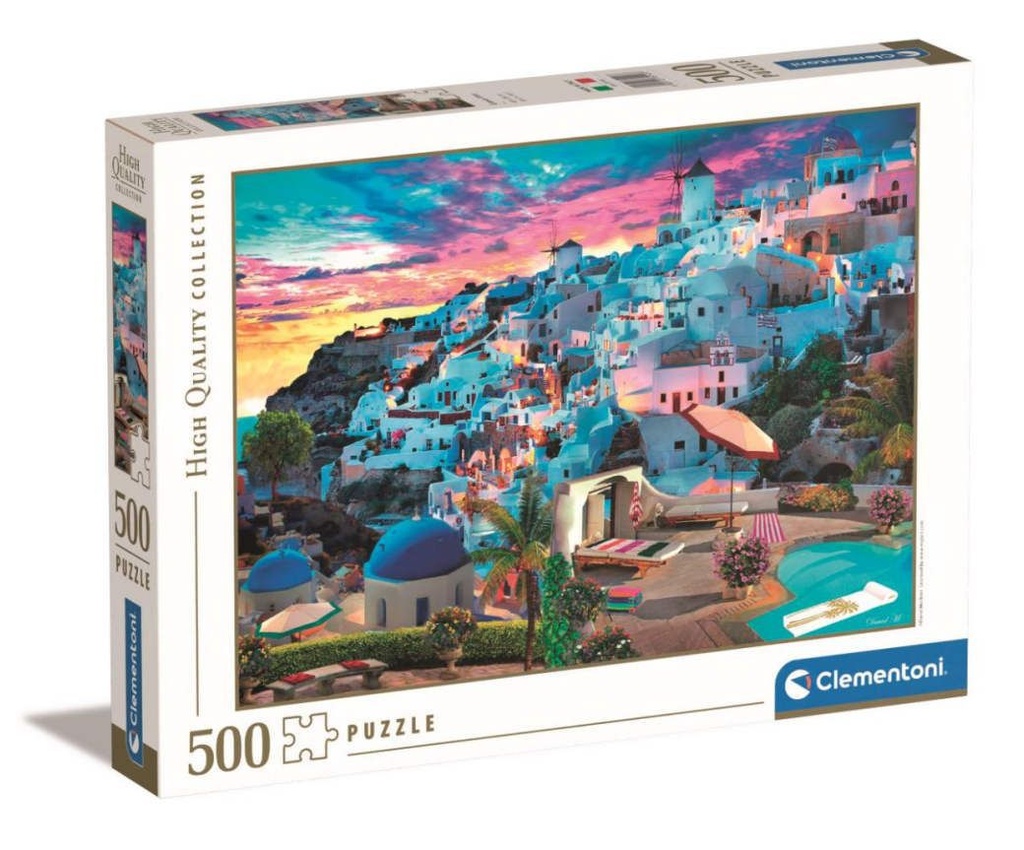 Puzzle 500 HQC Vistas de Grecia 2023, Clementoni - Juguetes