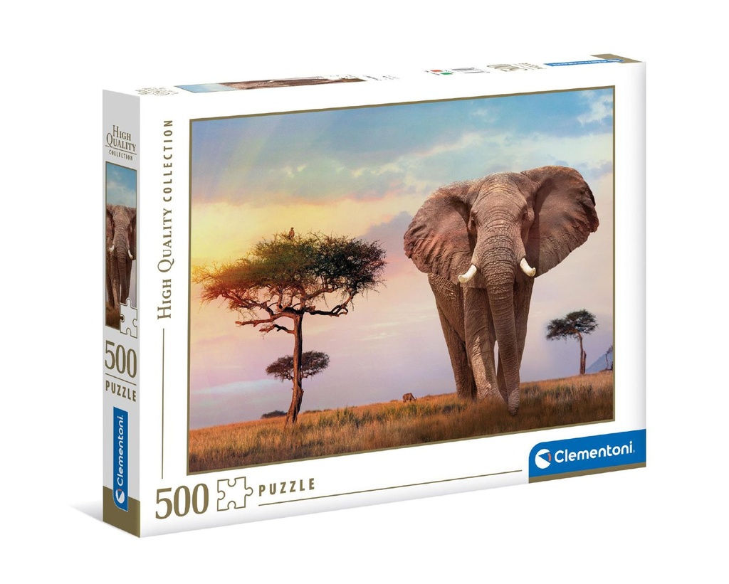 Puzzle 500 HQC Atardecer africano, Clementoni - Juguetes