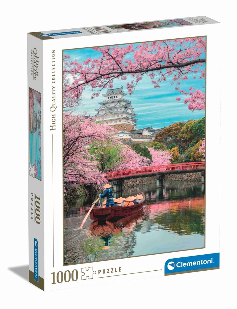 Juguete para niños - Puzzle 1000 “Castillo de Himeji en Primavera 2024” - Clementoni