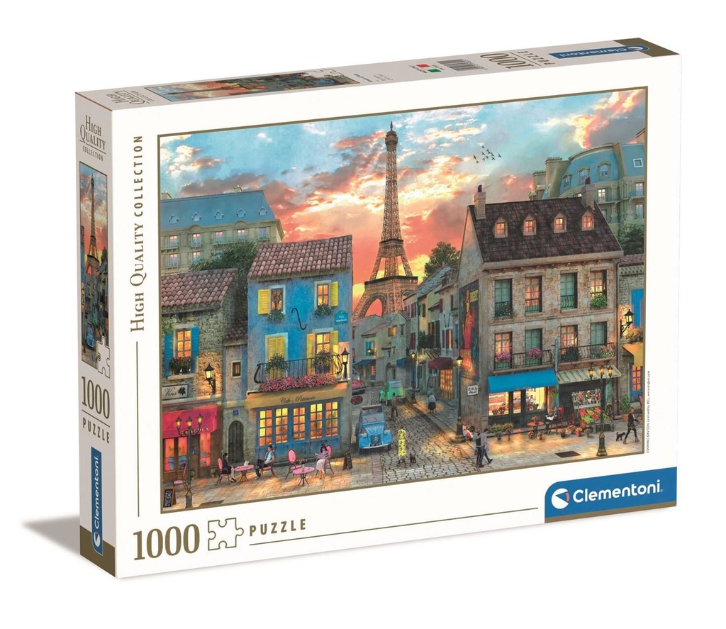 Juguete para niños - Puzzle 1000 “Calles de París 2024” - Clementoni