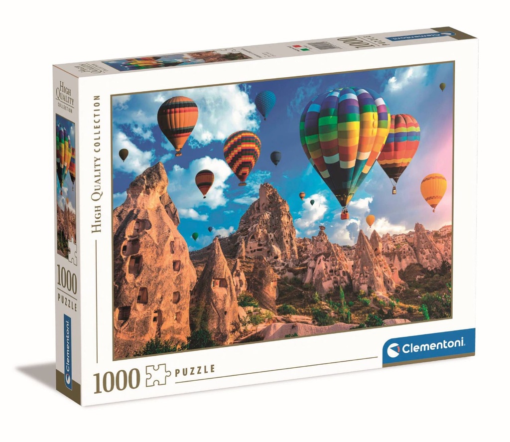 Juguete para niños - Puzzle 1000 “Globos en Capadocia 2024” - Clementoni