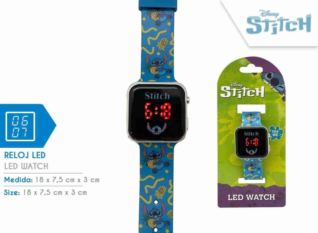 Reloj LED Stitch (6x4) - Juguetes divertidos