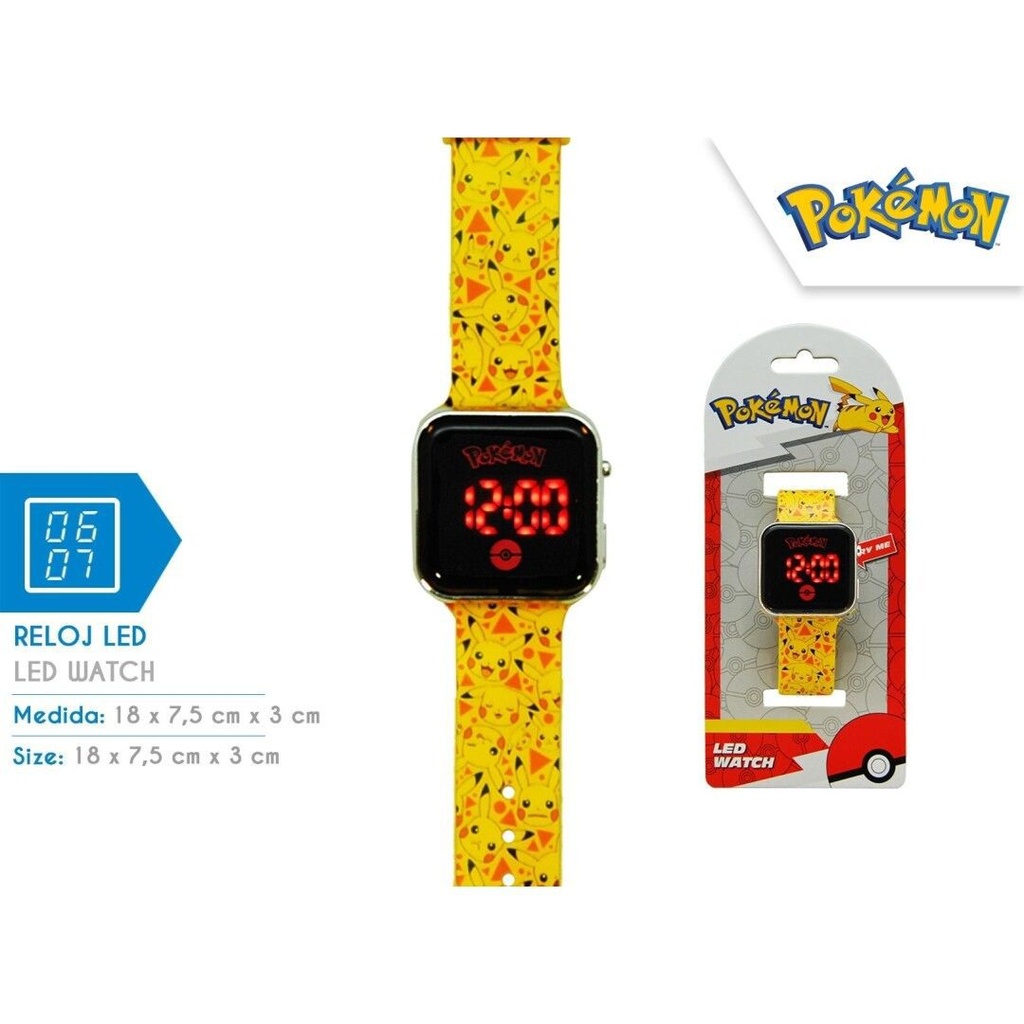 Reloj LED Pokemon (6X4) - Juguetes divertidos