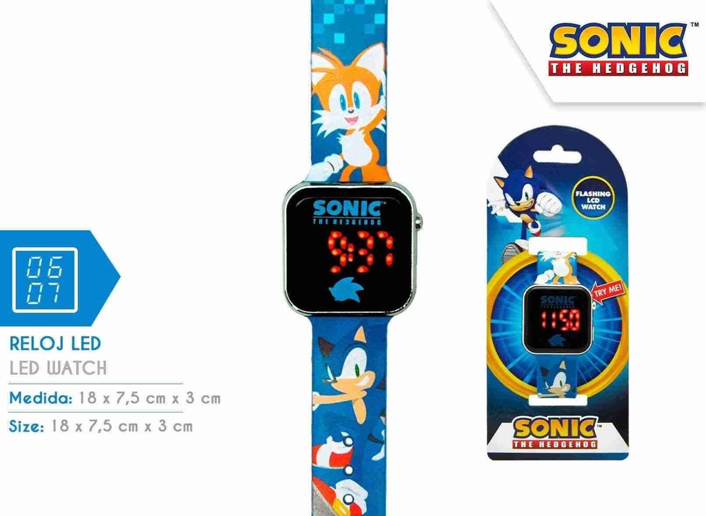 Reloj LED Sonic (6x4) - Juguetes divertidos