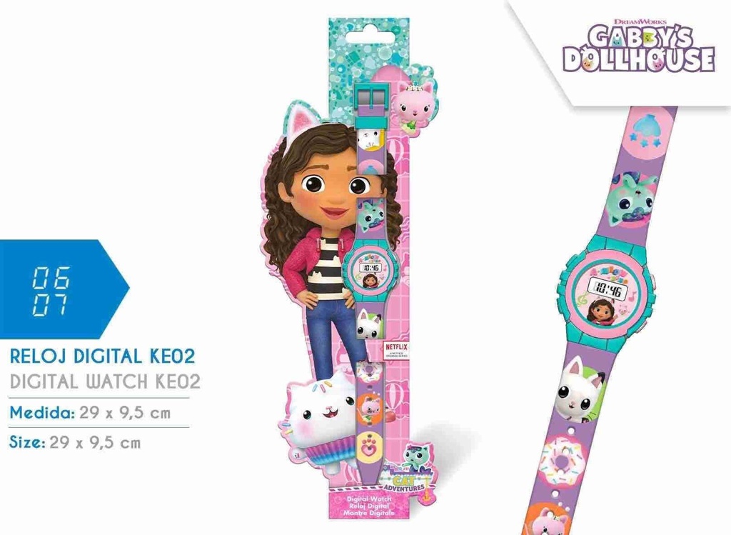 Reloj digital KE02 Gabby's Dollhouse - Juguetes y relojes