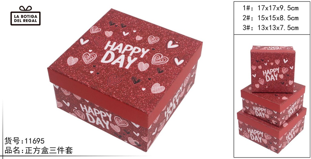 Caja de regalo de cartón 3 - Producción de San Valentín