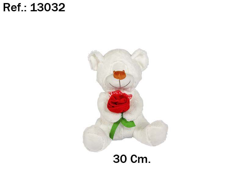 Juguete Infantil Oso Flor Enamorados 30cm