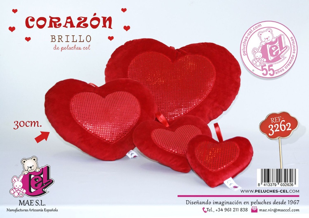 Corazón brillo 30 cm - Juguetes para el Día de San Valentín