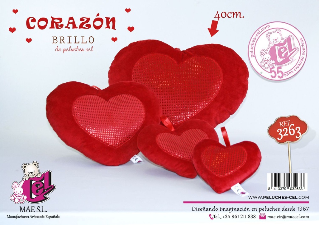 Corazón brillo 40cm - Artículos de San Valentín