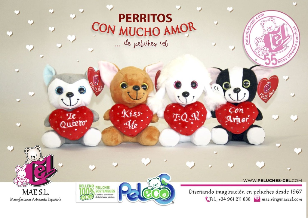 Juguete Perritos Love 15 cm - Regalos de San Valentín