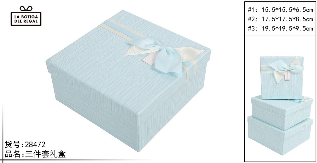 Caja de regalo decorativa 3 piezas - Artículos de regalo