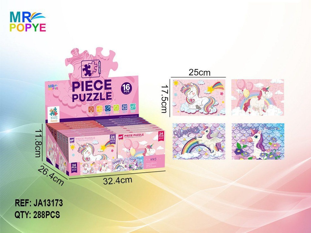 Puzzle unicornio de 24 piezas - Juguetes educativos y de diversión