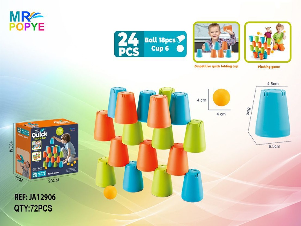 Juegos de apilar tazas 3 en 1 - Juguetes educativos