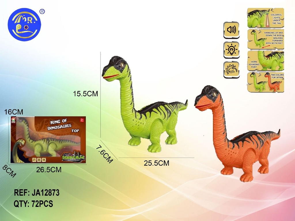 Dinosaurio con luz y sonido "Brachiosaurus" - Juguetes 