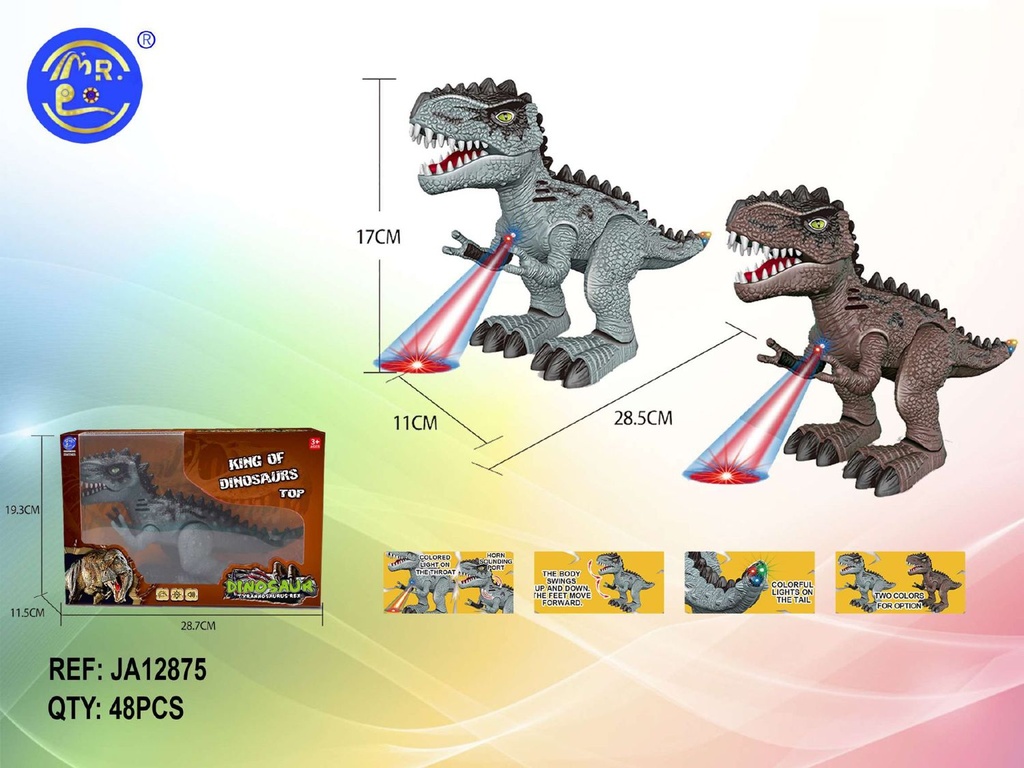 Dinosaurio "Tyrannosaurus Rex" con luz y sonido - Juguete electrónico