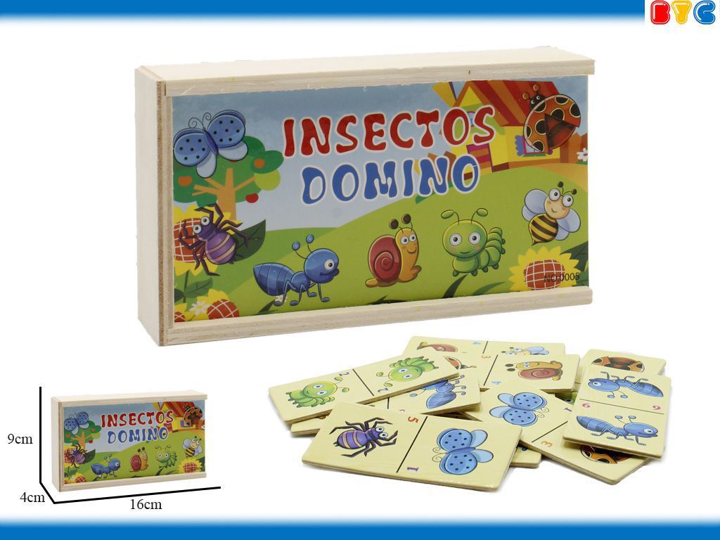 Domino de madera insectos - Juegos de mesa