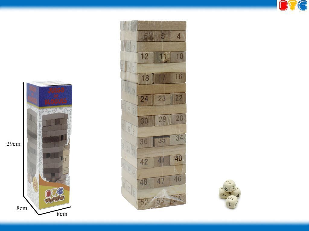 Juego de bloques de madera apilables - Juguetes