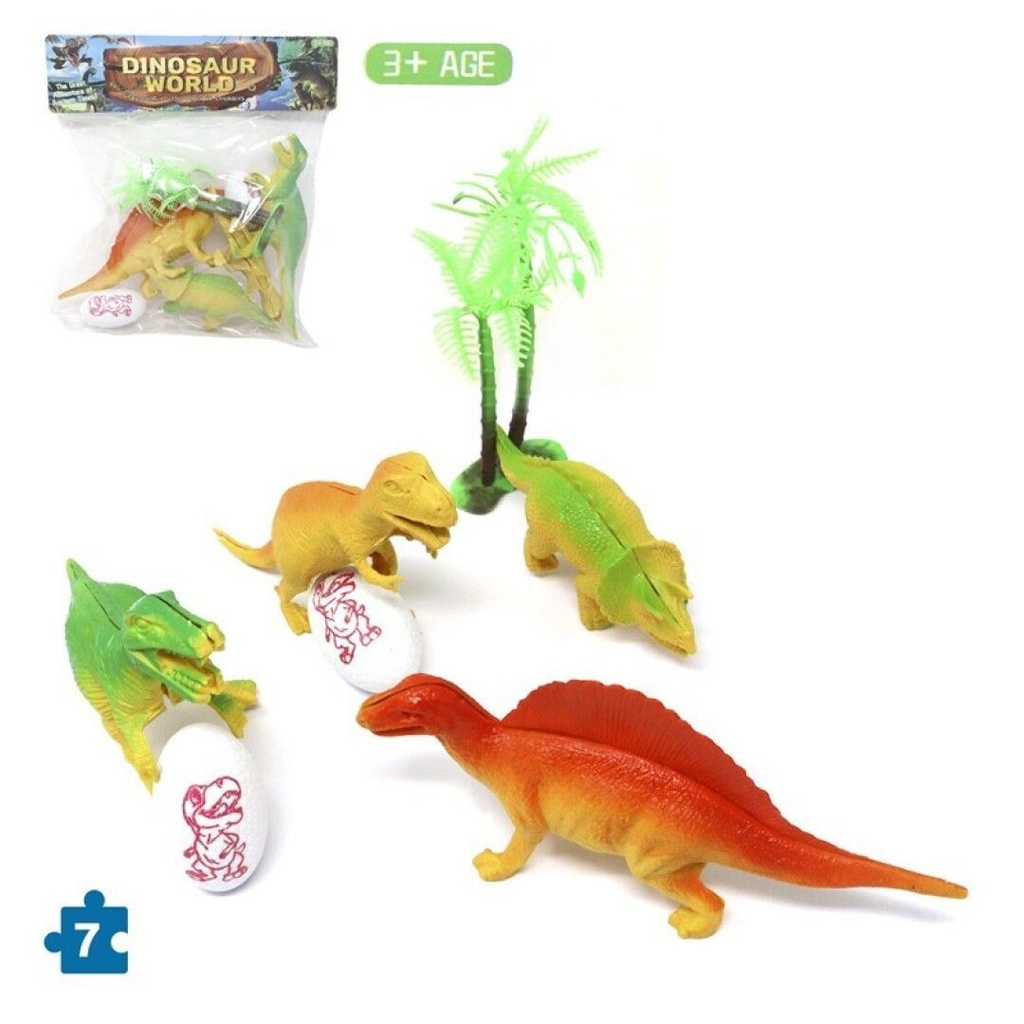 Juguete dinosaurio 7 piezas plástico surtido - Juguetes de dinosaurios