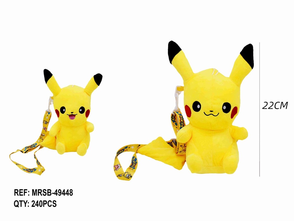 Peluche de 8 pulgadas Pikachu - Mochila de peluche