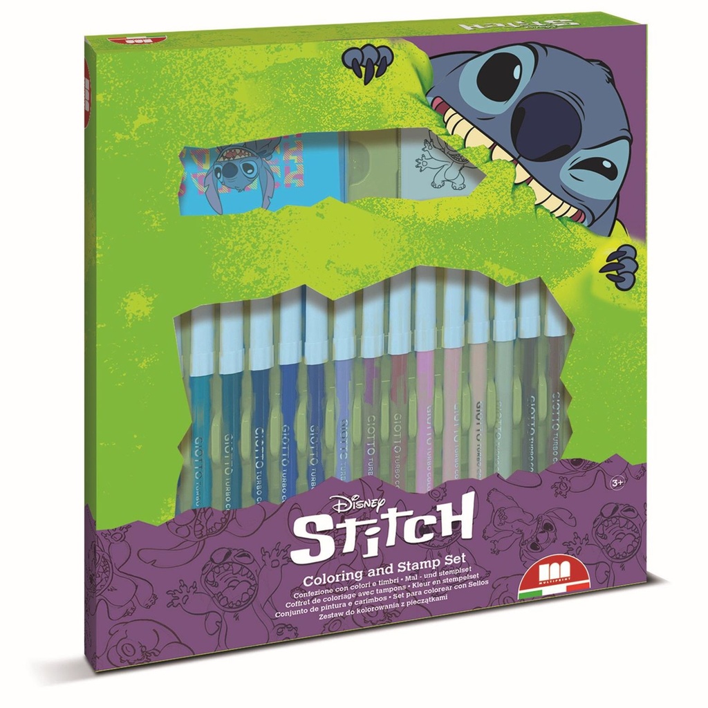 Juguete para niños - Set de rotuladores Stitch Disney lavables (18) - Material escolar