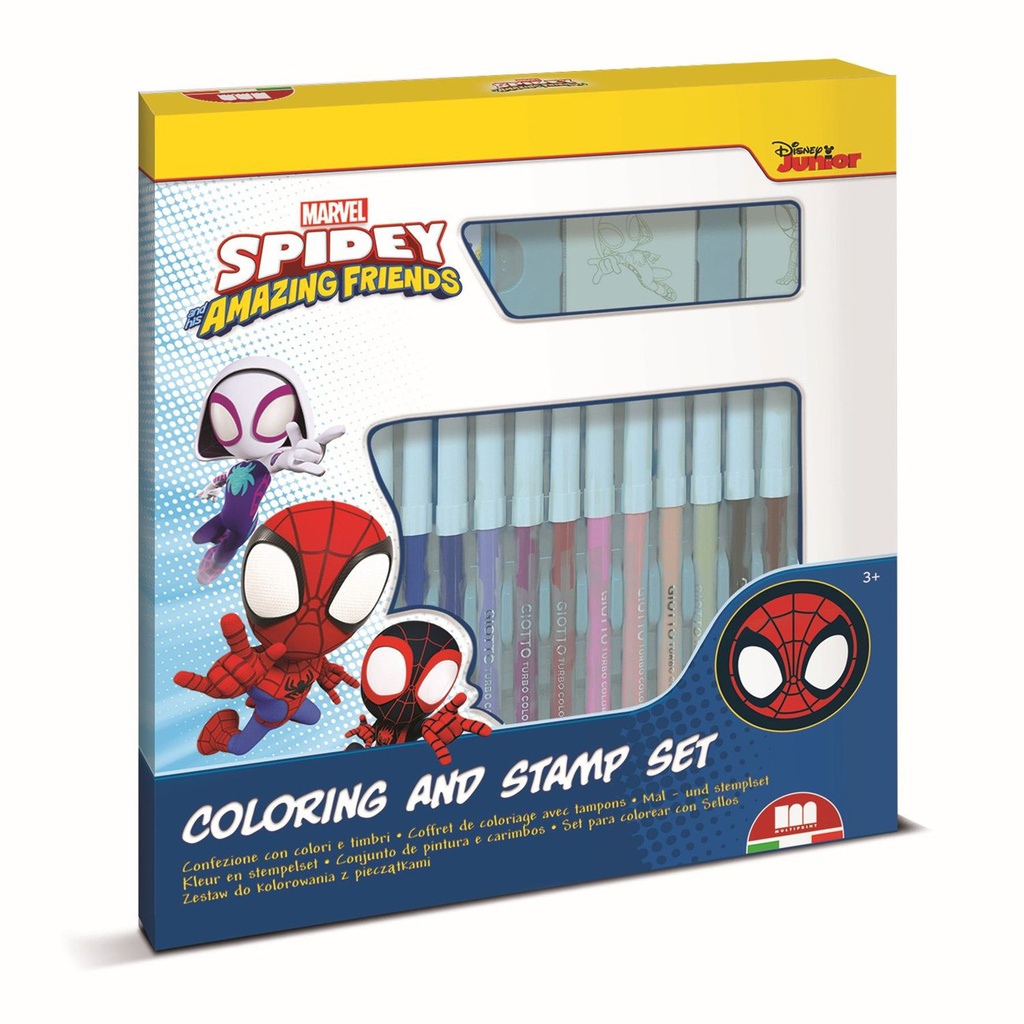 Juguete para niños - Set de rotuladores Spidey y sus increíbles amigos Disney lavables (18) - Material escolar