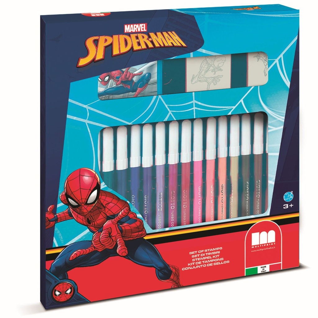 Juguete para niños - Set de rotuladores Spiderman Marvel lavables (18) - Material escolar