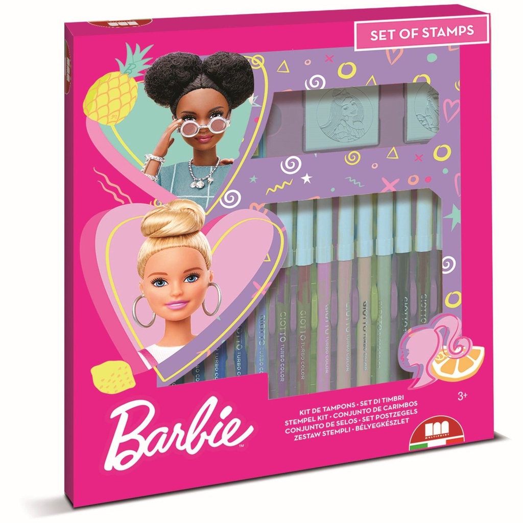 Juguete para niños - Set de rotuladores Barbie lavables (18) - Material escolar