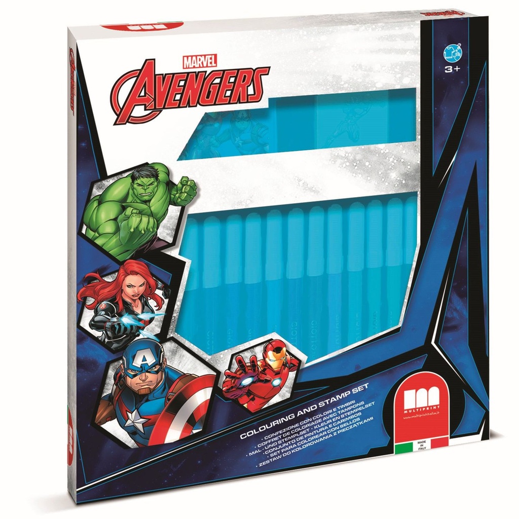 Juguete para niños - Set de rotuladores Avengers Marvel lavables (18) - Material escolar