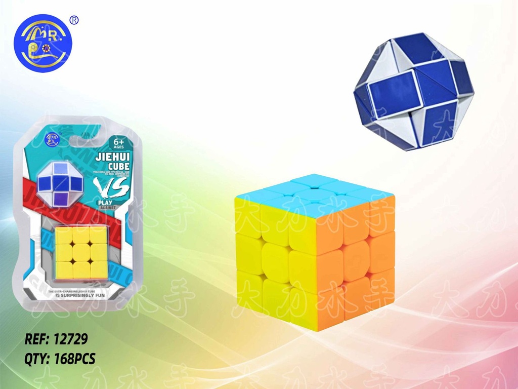 Cubo de Rubik 3x3 + regla pequeña (168) - Juguetes