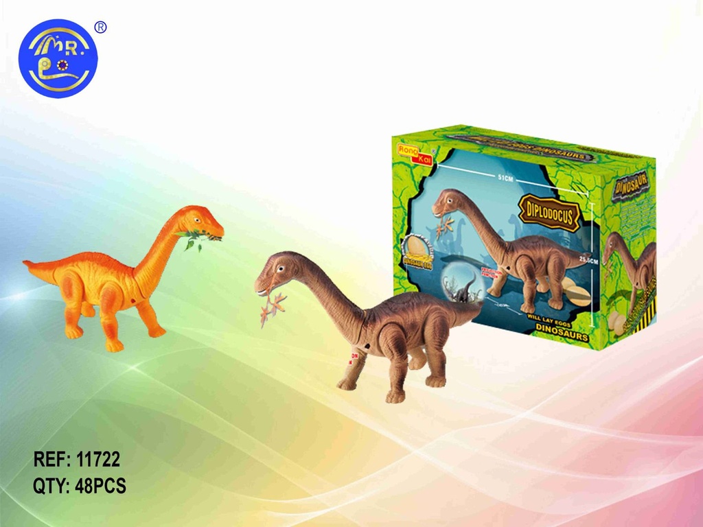 Juguete infantil - Juego de dinosaurio con luz y música - Braquiosaurio (48)