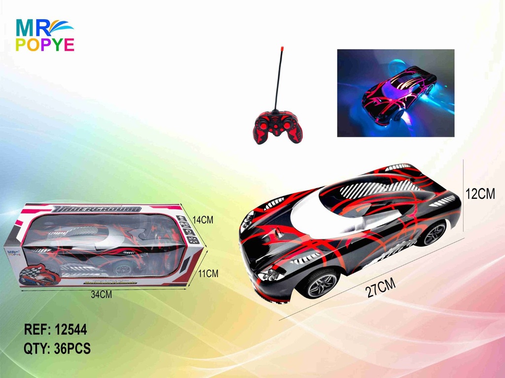 Coche radio control 1:16 3D luces - Juguetes y control remoto