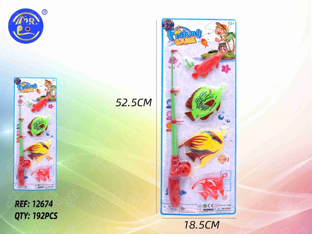 Juego de pesca 52.5x18.5x4 (192) - Juguetes