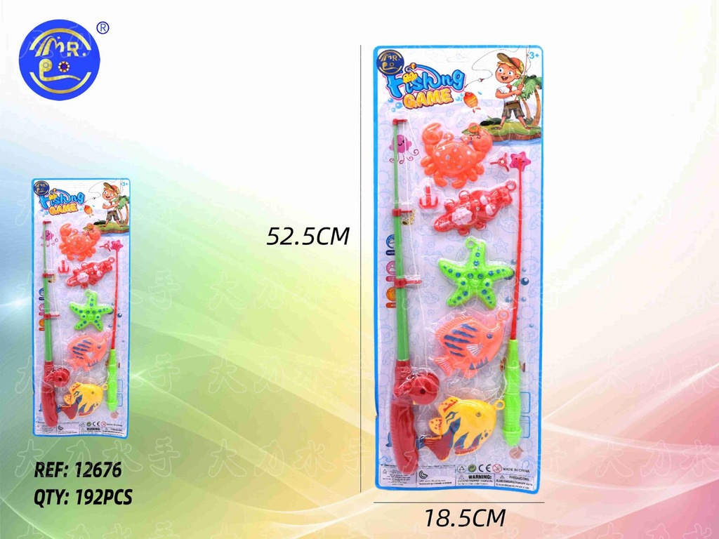 Juego de pesca 52.5x18.5x4 (192) - Juguetes