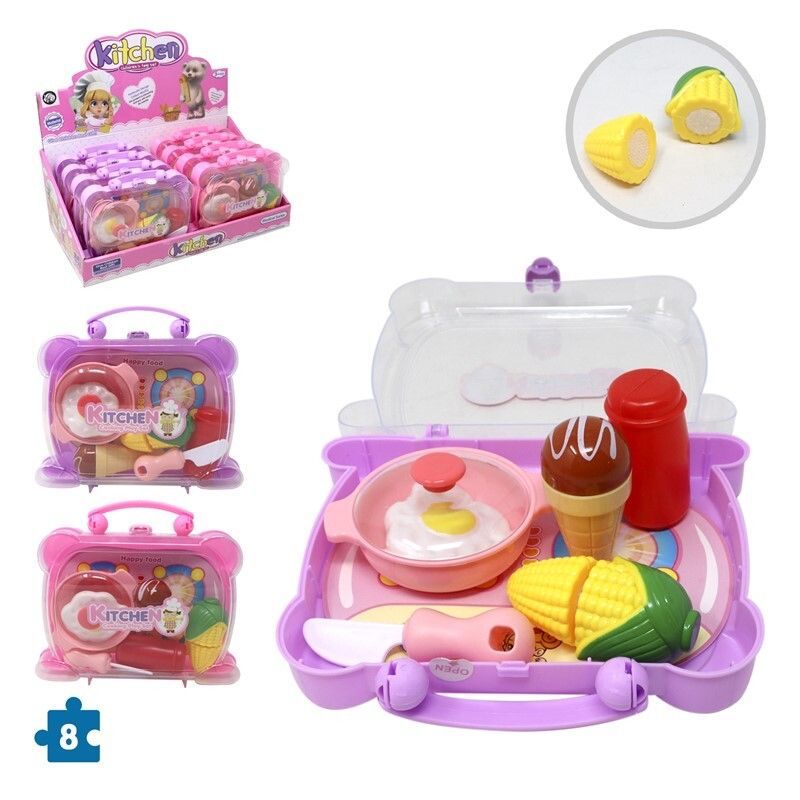 Juguete kit de bolsa de cocina 8 pcs plástico surtido - Juguetes para niños