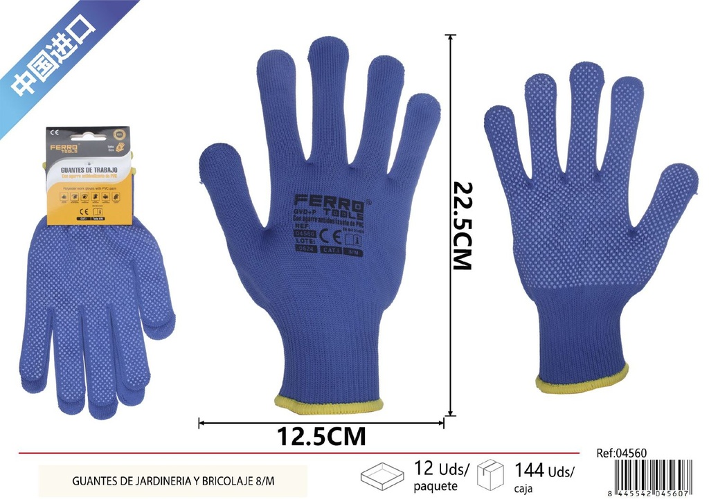 Guantes de jardinería y bricolaje 8/M - Herramientas de ferretería