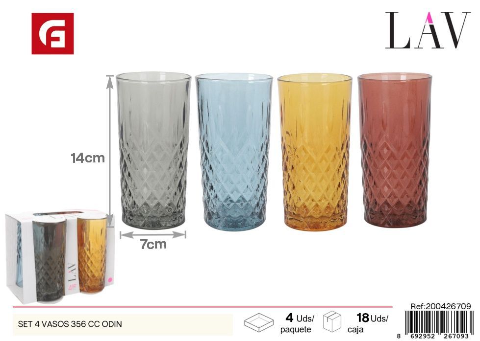 Vasos Odín de 356 cc surtidos - Cristalería y vasos