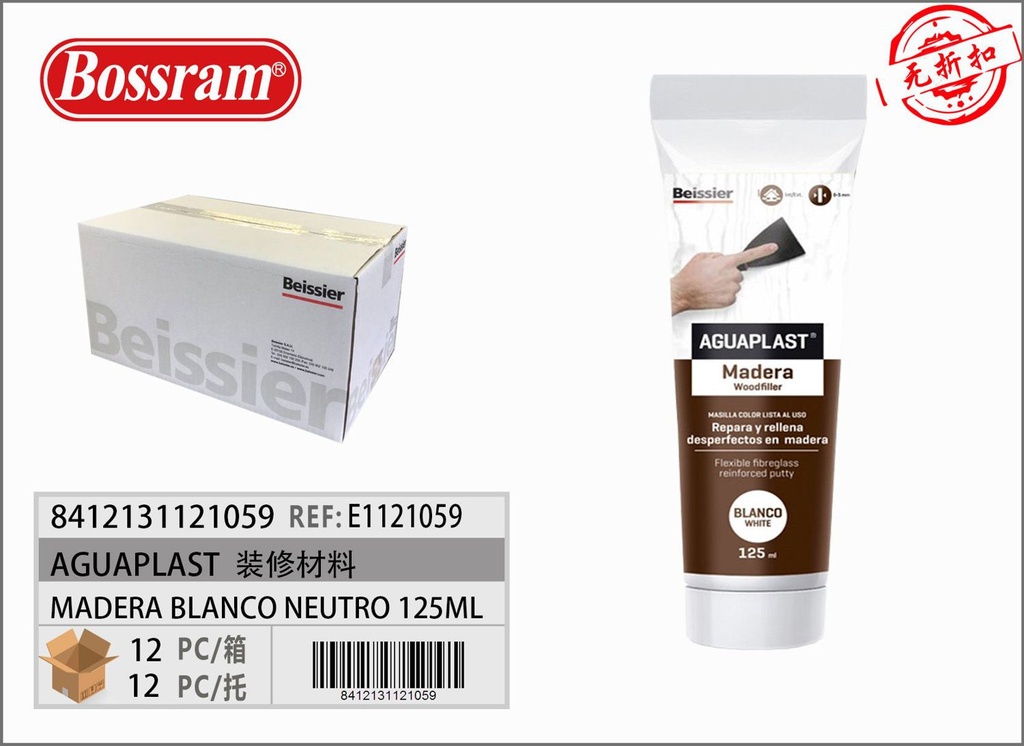 Aguaplast neutro, 125 ml - Materiales de construcción