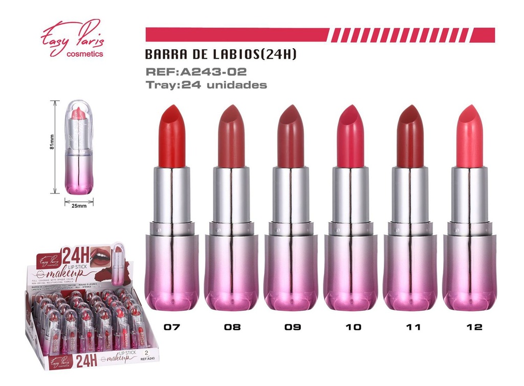 Brocha de labios fija 24h - Maquillaje labial de larga duración