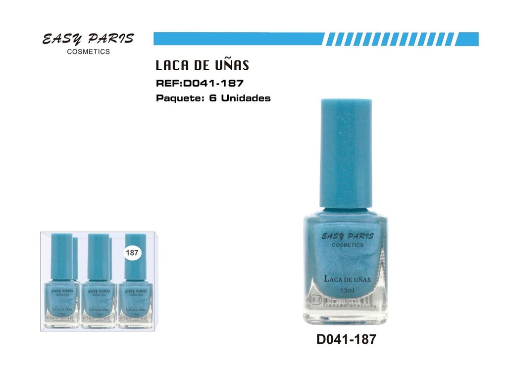 Laca de uñas Easy Paris 6/U - Esmalte de uñas brillante y duradero