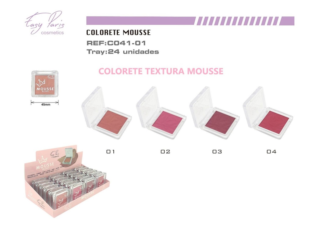 Colorete mousse 24/U - Rubores de textura ligera